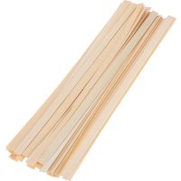 50 PCS Bamboo Thin Wood Strips Sticks for Crafting Weaving DIY Fans Crafts