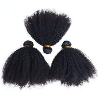 Afro Kinky Curly Bundles Mongolian 1/3 Afro Kinky Human Hair Bundles Deal 8-26" Hair Extensions Curly Human Hair Weave For Women