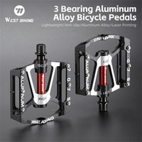 WEST BIKING Lokalna Wysyłka 3 Łożyskowe Pedały Rowerowe CNC Aluminiowe Antypoślizgowe Pedały do Rowerów Górskich i Szosowych Poszerzone Pedały Profesjonalne Akcesoria Rowerowe
