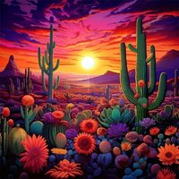 Evershine 5D Diamond Mosaic Cactus Full Square Embroidery Flower Cross Stitch Rhinestones Painting Home Living Room Art Craft