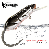 Hunthouse Rat Artificial Hard Fishing Lure 85mm 17g Multi-Joint Segment Tail Mouse Bait For Fishing Bass Pike Minnow Tackle