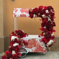 * Custom High-End Custom Logo Modern Outdoor Wedding Supermarket Food Cart Display Flower Candy Bar Cart