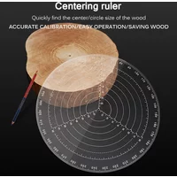 Acrylic Center Finder Round Ruler Compass Circle Cutter Transparent for Wood Turning Drawing Wood Processing Tools