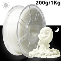 1.75mm 200g 1Kg 3D Printer PLA Glow In The Dark White Printer Filament 3D Printing Luminous White Material