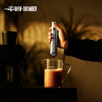 Elektryczny spieniacz do mleka MHW-3BOMBER z podwójną trzepaczką, ręczny mikser do piany, ładowany przez Type-C, do kawy, latte i cappuccino.