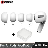 Aocarmo For Apple AirPods Pro 1/2 Pro2 Earphone Silicone Soft Plug Dust Prevention Pressure Reduction Rubber Sleeve A2083 A2084