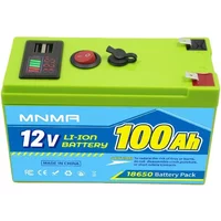 12V 150Ah Lithium-Ion Battery for RV Power Supply, LED Lighting, 18650 with Charger Built-In BMS 4000+ Deep Cycle Release