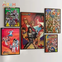 1PC The King Of Fighters Arcade Games Movie Sticky Posters Retro Kraft Paper Sticker Room Bar Cafe Aesthetic Art Wall Painting