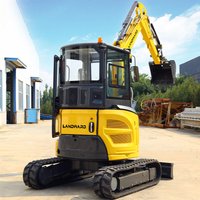 Chinese 4 Ton Mini Excavator Factory Hydraulic Small Digger Household Mini Excavator Diesel Engine Compact Excavator Customized