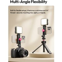 Ulanzi MA61 QuickClip Phone Clamp with Cold Shoe Mount with 360ยฐ Rotation 1/4" Screw 65-90mm Width for Tripod Video Light Mount