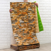 1-10pcs Retro 3D Brick Wall Sticker 77cmx70cm Self-adhesive Stain-resistant Waterproof Wallpaper Kitchen Bedroom Living Room