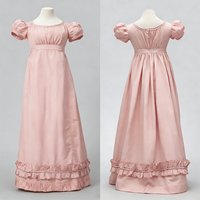 Pink Regency Era Ball Gown Jane Austen Empire High Waist Costume Robe Vintage High Waistline Tea Party Wedding Prom Dress