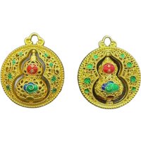 1PCS Chinese Style Peace Gourd Keychain Hand-Woven Fulu Gift Attract Wealth Charms Rope Chain For Car Keys Backpacks Wallets