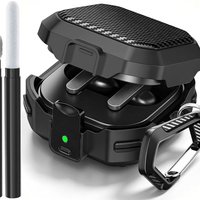 Safty Lock Carbon Fiber Case for Samsung Galaxy Buds 4 Pro Case 2026 Wireless Charging Boxes for Men Galaxy Buds 4 Pro Cover