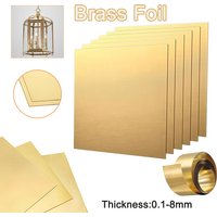 1pcs Brass Sheet Brass Flat Thickness 0.1mm-8mm Brass Plate Cutting CNC Frame Model Mould DIY Contruction Brass Pad