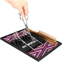 Professional Silicone Barber Tool Desk Mat, Non-Slip High Temperature Resistant Salon Scissors Organizer For Hairdressing Tools