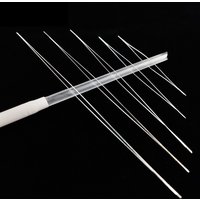 5PCS/lot Big Eye Curved Open Stainless Steel Beading Needles for Beads Pearls Threading String Cord Jewelry Making Tools Pins
