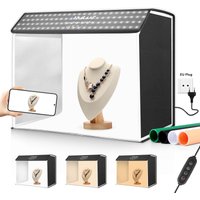 PULUZ Photo Studio Light Box Portable 60 x 40cm Cuboid Photography Studio Tent Kit with 4 Color Backdrops Studio box