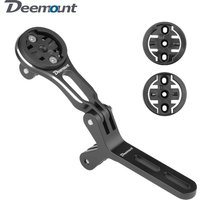 Bicycle Integrated Handlebar Speedometer Holder W/3 Base Fits Garmin Wahoo Bryton Double-Adaptor For Light and Camera Install