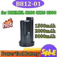 10.8V 12V 1500mAh-3000mAh Battery B812-01 B812-02 for DREMEL 8200, 8220, 8300