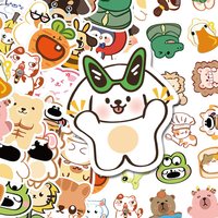 50Pcs Cartoon Cute Funny Animal Stickers For Scrapbook Guitar Skateboard Laptop Helmet Fridge Decoration Sticker