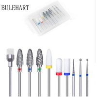 Milling Cutter For Manicure Set 10 Pcs Ceramic Nail Drill Bits Removing Gel Varnish Tool