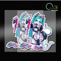Hatsune Miku future two-dimensional pain car cartoon reflective car sticker, body decoration sticker, electric car sticker