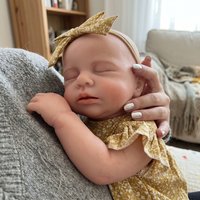 18 Inch Loulou Solid Silicone Newborn Baby Handmade Bebe Soft Touch Reborn Girl For Birthday Gifts