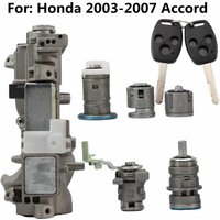 Kit complet de serrures de voiture avec barillet de serrure de porte et coffre, et interrupteur d'allumage pour Honda Accord 2003-2007 avec 2 clés