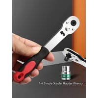 AliExpress HUXUAN 【LM】1/4inch Ratchet Wrench Reversible Ratchet Quick Releases 1/4 Ratchet Handle For Home Improvement Auto Vehicle Bicycle Repair