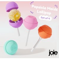 Joie Silicone Popsicle Mold 4pcs Reusable Lollipop Popsicle Molds for Kids Food Grade DIY Easy Release Ice Pop Make BPA Free