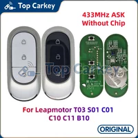 TopCarkey Original Remote Key Fob 433MHz ASK for Leapmotor T03 S01 C01 C10 C11 B10 with Key Blade