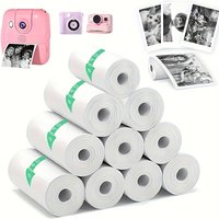 10Rolls Mini Thermal Printer Sticker Paper Self-Adhesive 57x25m Compatible with Most Mini Printers And Instant Kid Print Cameras