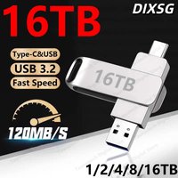 DIXSG For Xiaomi 16TB Flash Drives USB 3.2 U Disk 2TB High Speed Metal Pendrive WaterProof Type-C Memoria USB Stick USB Drives