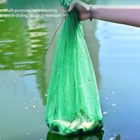 Mesh Bag Plastic Nylon Mesh Bag Net Bag Folding Fishing Gear Tackle Thickening Small Grid Nets Live Fish Nets Bag