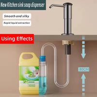 Soap Dispenser for Kitchen Sink, Kitchen Sink Soap Dispenser,Detergent Pumps Extension Tube kit, Under Sink Soap Dispenser Pump