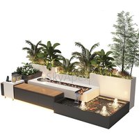 Finished Stainless Steel Garden Fish Pond - Durable Circulating Water Fountain Ornament For Indoor Outdoor Balcony & Courtyard