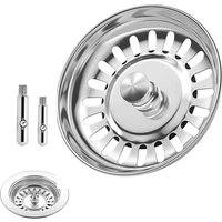 1PC Waste Premium Kitchen Sink Strainer Replacement Basin Drain Filter Set 80/82/84mm Stainless Steel For Prevent Dirt Hair