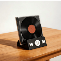 Creative 3D Printed Record & CD Storage Rack, Desktop Display Stand Ornament, Fashion Home Decor Accessory