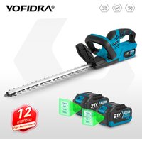 YOFIDRA 2000W Electric Hedge Trimmer Lawn Mower Garden Landscaping Hedge Pruner Trimmer Tool For Makita 21V Battery Pin