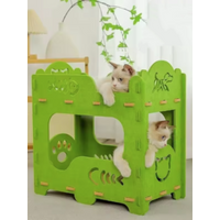 2-Layer Felt Cat House Indoor Multi-Functional Pet Bed for Large Cats And Kittens Removable Washable Breathable Scratching Board