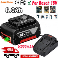 Pour BOSCH 18V 8.0Ah batterie Lithium-ion GBA 18V 8000mAh professionnel GBA GSR GSB BAT618 BAT609 BAT619 BAT620 batterie pour outil électrique