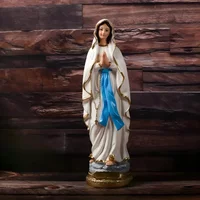 Virgin Mary Resin Statue Religion Jesus Religious Statue Souvenir Interior Decoration GiftFM