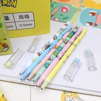 6/12pcs Cute Pikachu Erasable Gel Pen Kawaii Pokemon Products School Supplies Classic Cartoon Anime Figure Stationery Gifts