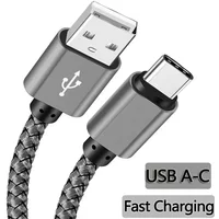 Nylon Data Cable Super Fast Charger USB A to Type C Charging Cable For Samsung Android phone TypeC Charging Device 1M 2M 3M