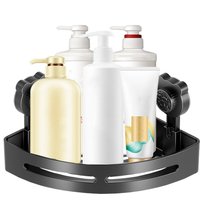 Triangle Bathroom Shelf No-Drilling Suction Cup Storage Rack Triangle Shower Wall Hoder for Bathroom Kitchen Toilet Laundry Room