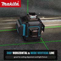 Makita 2026 Digital Outdoor Laser Level 360-Degree X4 16-Line Self-Levelling Vertical Cross-Line Tool for Precision Measurement