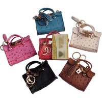 Multifunction Leather Key Bag Wallet Clutch Zipper Coin Purse Wallet Bluetooth Earphone Bag Credit Card Case Mini Storage Pouch