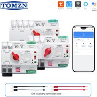 TOMZN TUYA SmartLife WIFI Smart ATS Dual-Power Automatischer Transferschalter Unterbrechungsfreier 2P 3P 4P 230V 63A 100A 125A