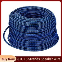 8TC 16 Strands Speaker Wire Audio Cables Single Crystal Copper OCC For Home Theater AMP Amplifier Turntable CD Player Bulk Twist